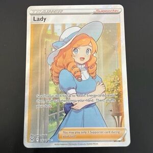 Lady trainer 193/196 SWSH11 full art HoloFoil artwork lost origin set ultra rare